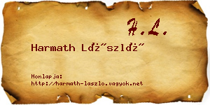 Harmath László névjegykártya